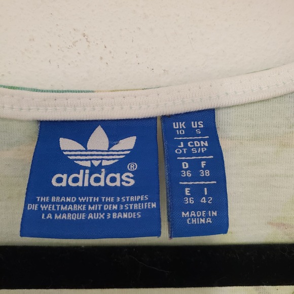 Adidas Parrot Tank Top S Rare! Colorful Racerback Spell Out Tropical - Picture 5 of 11